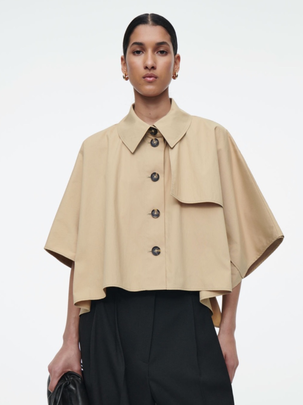 COS Cropped Cape Trench - one size